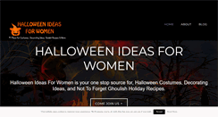 Desktop Screenshot of halloweenideasforwomen.com